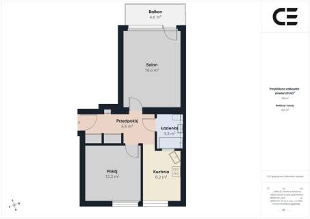 2 pokoje przy Dworcu balkon 2. piętro