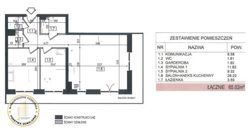 3 pokojowe mieszkania 64,94 Felin Urbanowicza