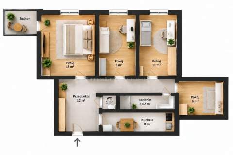 700 M DO MORZA 4 POKOJE BALKON 6911 zł/m2 