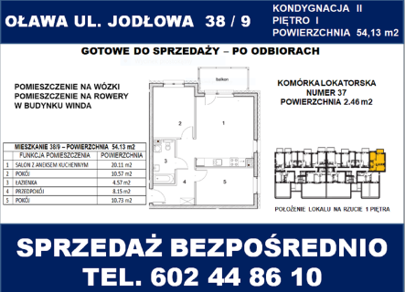 Mieszkanie Oława 3 pokoje-w budynku winda stan deweloperski
