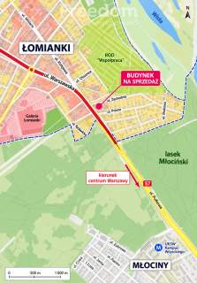 Działka budowlana z budynkiem 600,0m2 WARSZAWSKA
