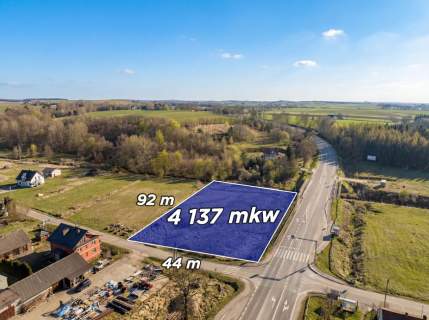 Działka usługowa z WZ przy DK 87 2 km od S7