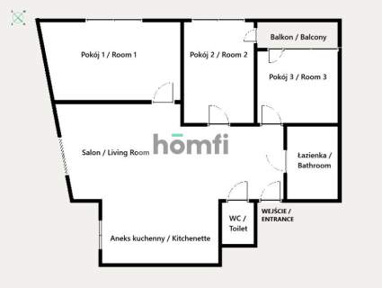 3 osobne sypialnie salon 70m2 Czyżyny