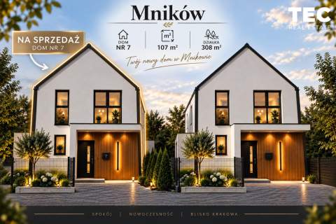 Osiedle domów wolnostojących, 107m2 w Mnikowie