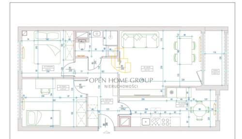 Gadów/3pok/62m2/media miejskie/Rozkład