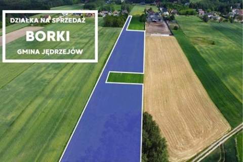 Teren inwestycyjny 9538 m2 z WZ - Borki Jędrzejów