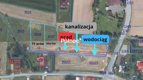 Działka budowlana 11 ar Nieszkowice Małe Media