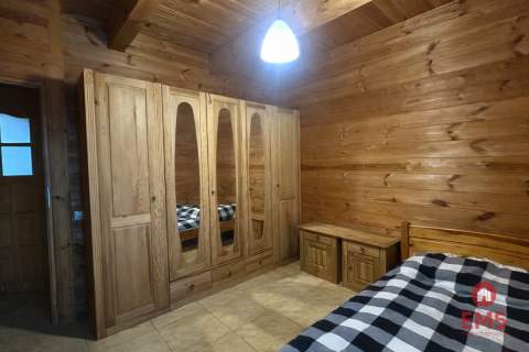 Drewniany dom premium nad stawem 1 ha Sauna