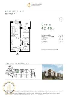 Mieszkanie deweloperskie o pow. 42,46m2 Czuby
