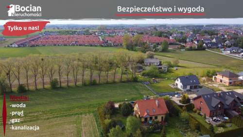 Słoneczne, płaskie, uzbrojone działki w Baninie