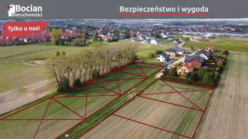 Słoneczne, płaskie, uzbrojone działki w Baninie