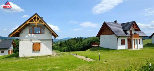 Widok na Beskid, Gorce i Babią Górę Las 2 domy