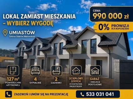 Nowoczesny dom szeregowy 127 m Garaż Ogród 56