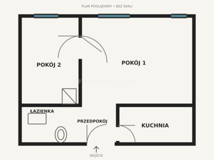 Ciche 2 pokoje z balkonem francuskim ul. Okopowa