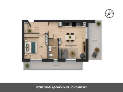 2-POKOJOWY APARTAMENT BLISKO MORZA I JEZIORA