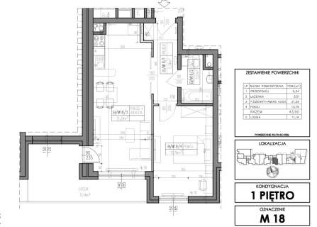 NOWE MIESZKANIE 43,90 M2 2 POKOJE ul.Klonowa