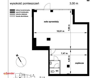 Lokal usługowy 105,65 m2 parter ul. Legnicka