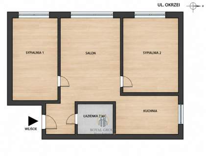 3 pokoje 45,62 m Kalinowszczyzna ul. Okrzei