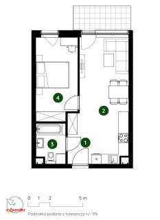 Podgórze 2 pokoje 42m2 - zieleń, SKA25mi Centrum PROMOCJA