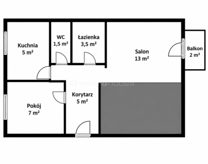 36 m z balkonem 1 piętro Duży potencjał