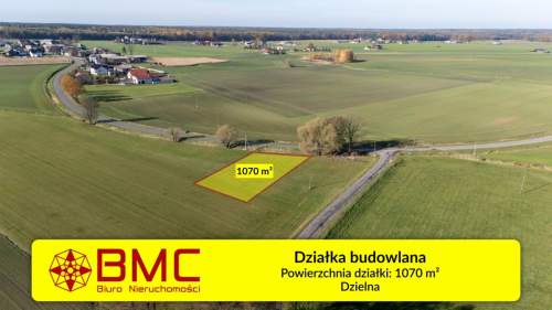 Działka budowlana 1070m2 Dzielna