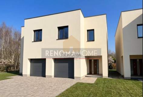 Dom bliźniak 105m2, Garaż w bryle, pompa ciepła