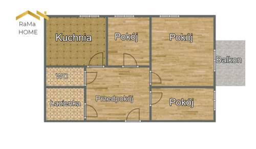 Ul. Zamkowa 60,9 m 3 pokoje pod inwestycję