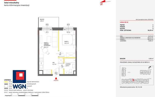 Mieszkanie na sprzedaż, 34,29 m2, Warszawa