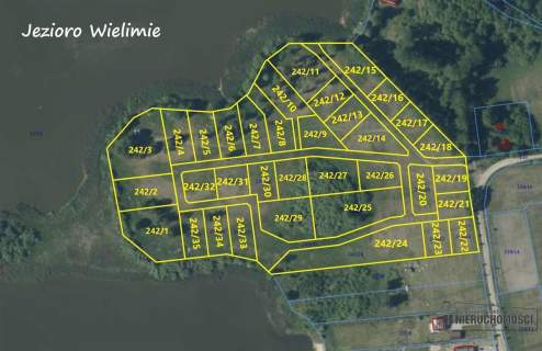 Wyjątkowe, uzbrojone działki nad jeziorem Wielimie