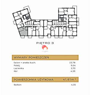 DEWELOPERSKIE 2 POK. 41,61M2 WZG. WOLNOŚCI BEZ PCC