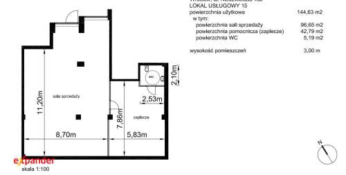 Lokal usługowy 145 m2 - ul. Legnicka