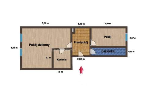 Mieszkanie do remontu 41m2 ,2 pokoje,