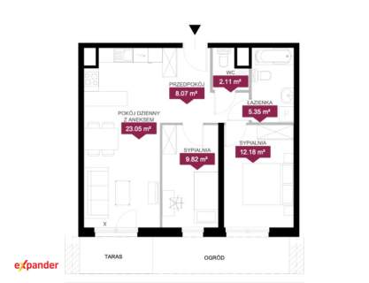 3 pokoje Jeżyce taras ogródek Smart Home