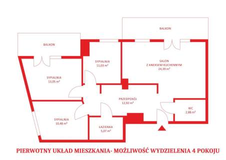 Przestronne 79,8 m 3 lub 4 pokoje Jasień