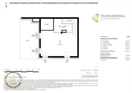 3/4 pokojowe mieszkanie z tarasem Węglinek