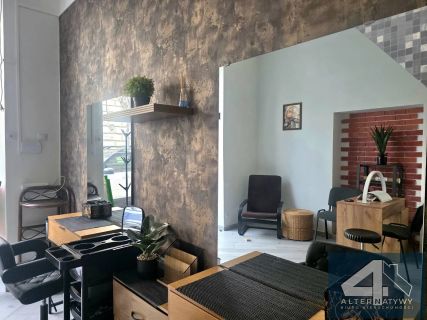 Salon fryzjerski 21m, witryna, ok Łobzowskiej 2