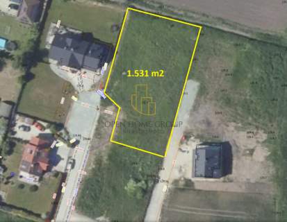 Żórawina, działka budowlana 1531 m2, media