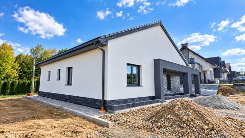 Nowy, parterowy dom z dużą działką - Kozy koło Bi