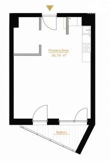 Lokal z balkonem blisko Centrum Grzegórzki