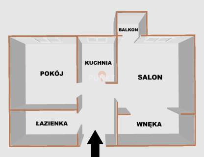 Dwa pokoje z wnęką Balkon Tysiąclecie