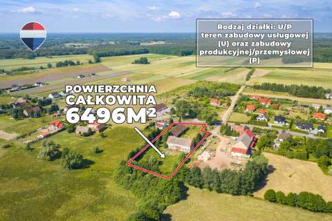 Dwa budynki magazynowo-produkcyjne działka 6.496 m