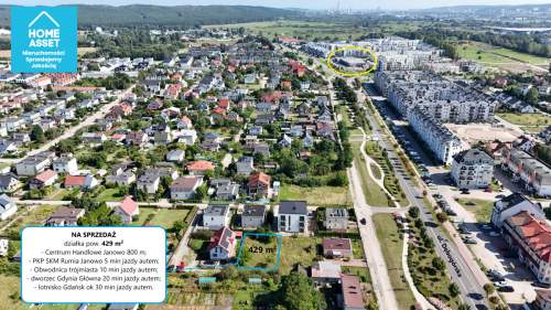 Działka z MPZP 429 m2 Rumia, ul. Wiśniowa