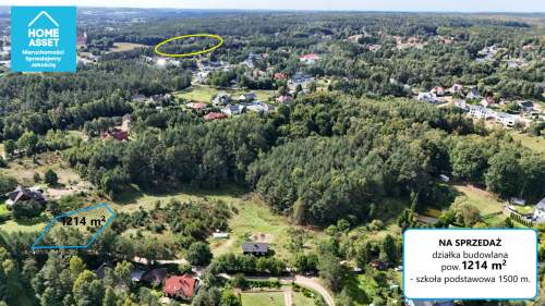 Działka budowlana 1214 m , Koleczkowo, Las i rzeka