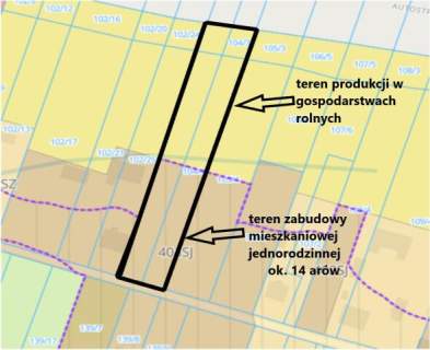 DZIAŁKA BUDOWLANO-ROLNA 2705 m2 - MOŚCIBRODY, GM. WIŚNIEW
