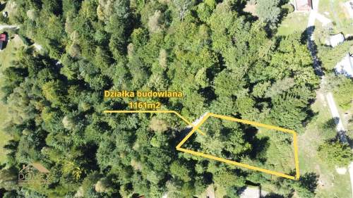 Działka budowlana 1161 m Milówka