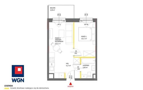 Mieszkanie na sprzedaż, 34,29 m2, Warszawa