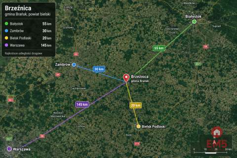 Siedlisko 0,6 ha, gm. Brańsk