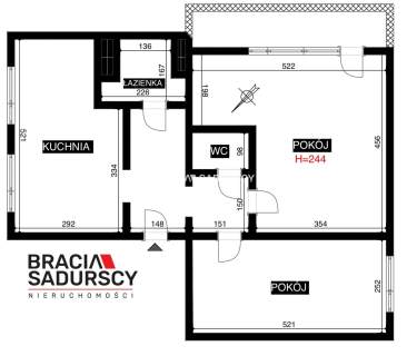 3 pok/ duży balkon/ winda/ ul. Walerego Sławka.