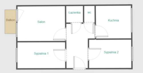 Przytulne 3 pok w cichej okolicy balkon, parter,