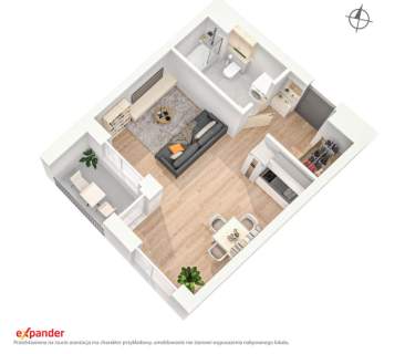 Atrakcyjne 1 lub 2 pokojowe 31.08 m2 blisko Skytower Krzyki